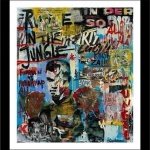 Street Art, Nick Twaalfhoven, Muhammad Ali, auf Photo Rag Papier, auf Aluminium, handübermalt, Digitaldruck, Resin-Oberfläche, kunstdrucke kaufen, bilder kaufen, collage kaufen