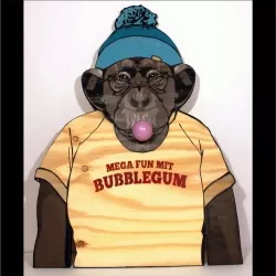 Käpten Nobbi, Street Art, Graffiti, auf Holz, Affen,...