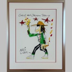 Udo Lindenberg Aquarell-Unikat: Greif nach deinem Stern, museal gerahmt.