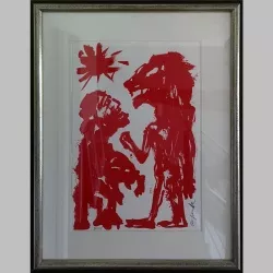 A.R. Penck | Mann mit Löwe