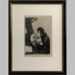 Die Radierung "Chiton" von Francisco de Goya...