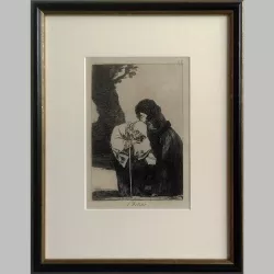 Die Radierung "Chiton" von Francisco de Goya...