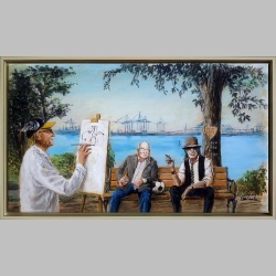 Der limitierte Gicleé-Druck "Hamburger...