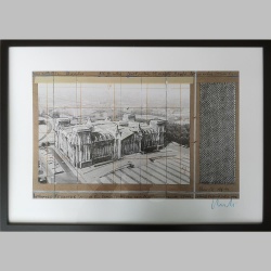 Wrapped Reichstag X ist ein Kunstwerk von Christo....