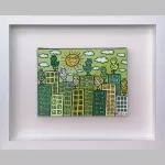 James Rizzi - The Buildings, and birds on green street