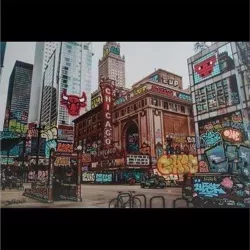 Street Art, Maxime Blachère, Chic a Cow (Chicago),...