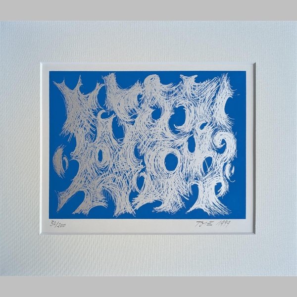 Tome | Blau / silberne Abstraktion