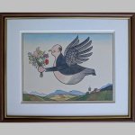 Willi Hertlein | Fliegender Mann mit Blumenstrauß