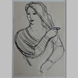 Willi Hertlein | Kämmende Frau