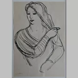 Willi Hertlein | Kämmende Frau