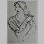 Willi Hertlein | Kämmende Frau