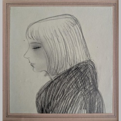 Willi Hertlein | Mädchen im Seitenprofil