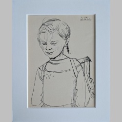 Willi Hertlein | Mädchen mit Schultasche
