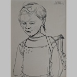 Willi Hertlein | Mädchen mit Schultasche