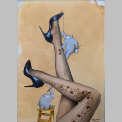 Otto Waalkes | Auf dem Strich III UNIKAT