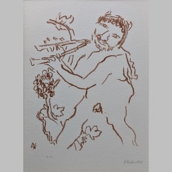 Oskar Kokoschka | Musizierender Faun