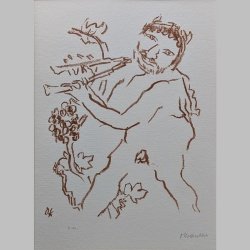 Oskar Kokoschka | Musizierender Faun