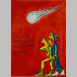 Udo Lindenberg Aquarell-Unikat: Du bist mein Komet der zweimal einschlägt, handsigniert.